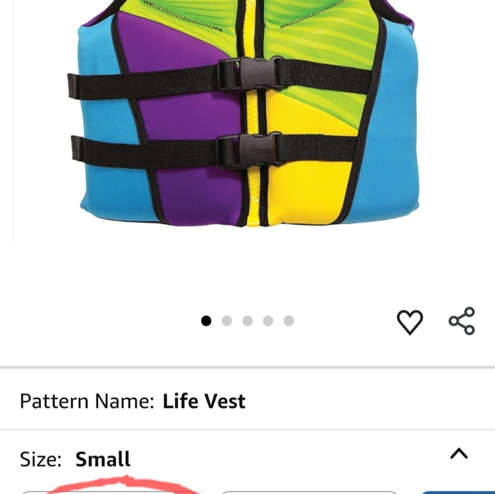 NWOT Airhead Youth Life Vest - Purple, Yellow, Blue. Item Not Used. - Picture 6 of 6